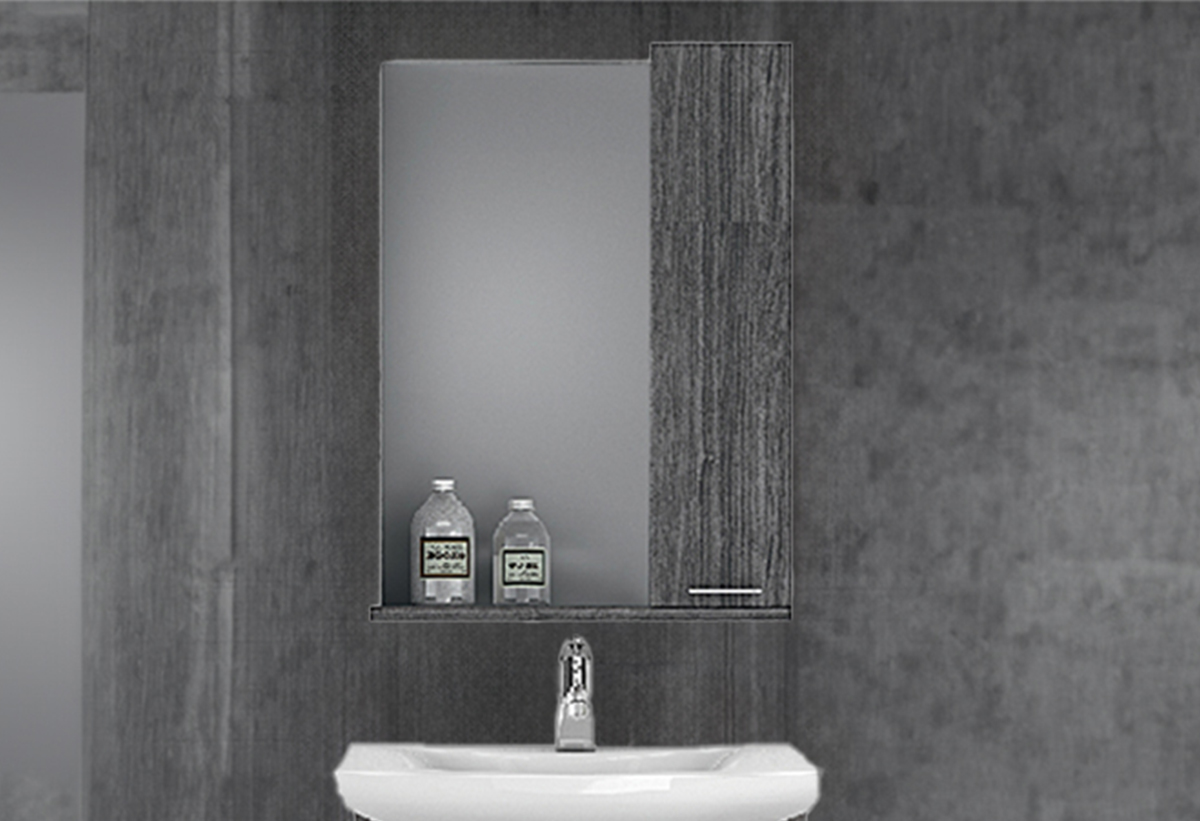 Απεικονίζεται ο καθρέπτης σε ένα μπάνιο